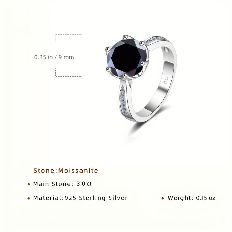 Moissanite Sterling Ring