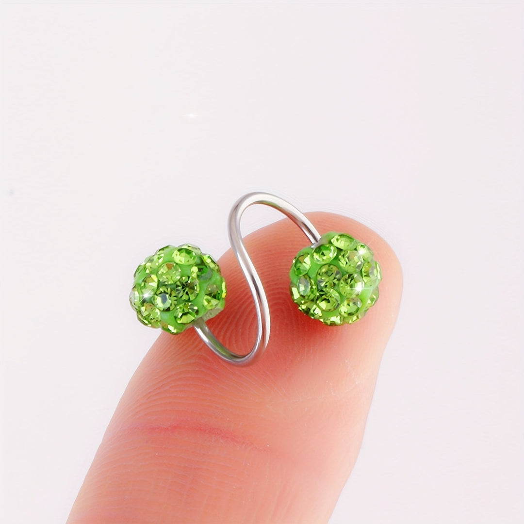 Sparkling Double Sphere Stud Earrings