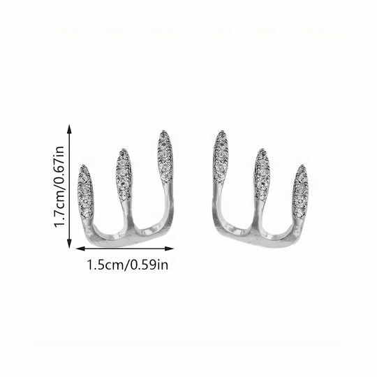 Trendy Curved Claw Earrings