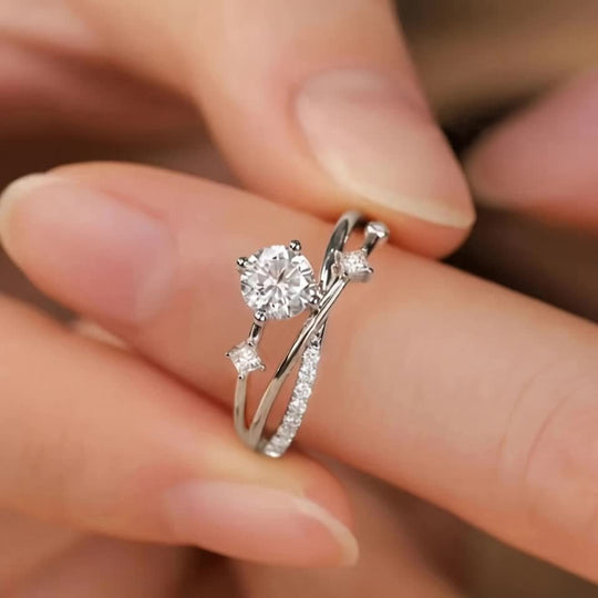 Stylish Adjustable Zirconia Ring