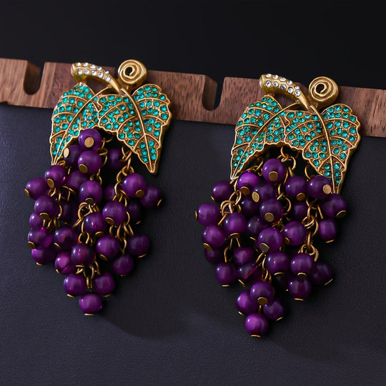 Minimalist Grape Cluster Earrings