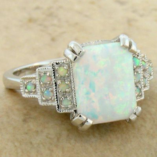 Stylish Classic Inlaid Gem Ring