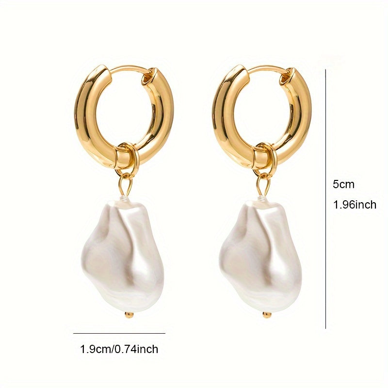 Trendy  Pearl Drop Earrings