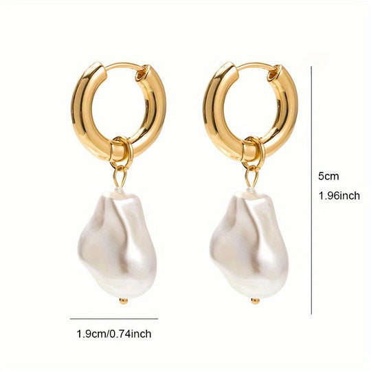 Trendy  Pearl Drop Earrings