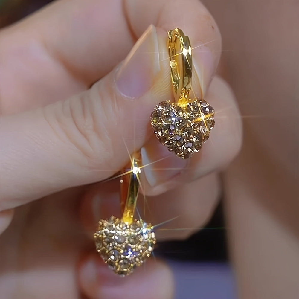 Trendy Heart Drop Earrings