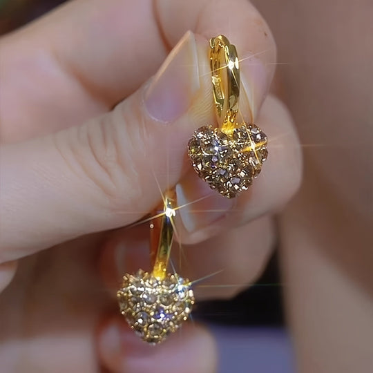Trendy Heart Drop Earrings
