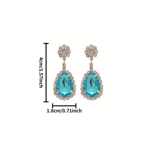 Classic Rhinestone Teardrop Earrings