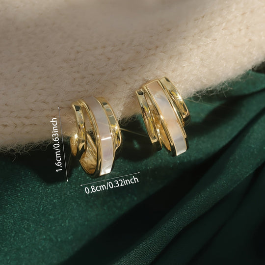 Stylish C-Shaped Earrings