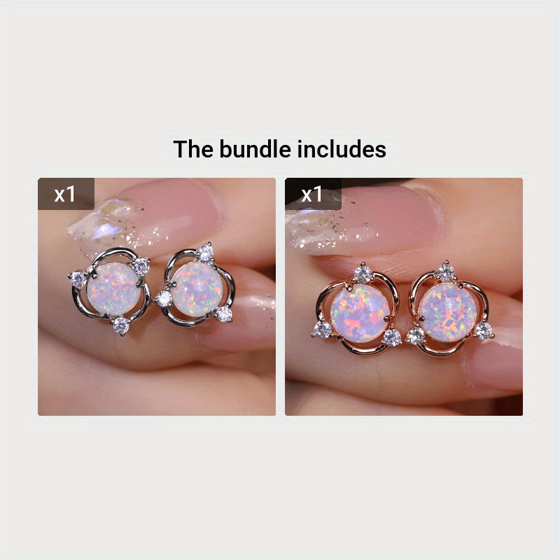 Exquisite Stylish Flower Stud Earrings