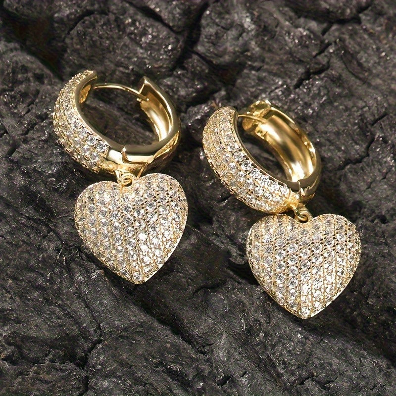 Trendy Micro Pave Zirconia Earrings
