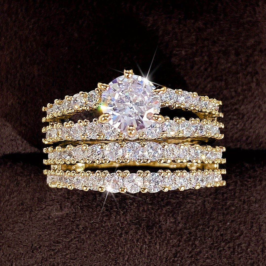 2-Piece Zirconia Engagement Ring
