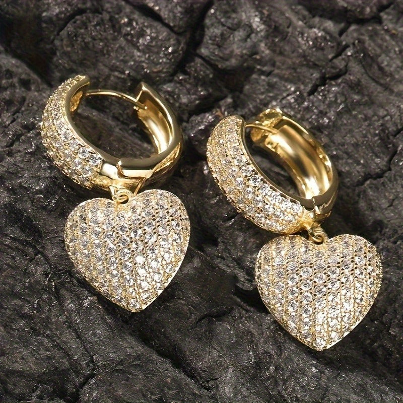 Trendy Micro Pave Zirconia Earrings