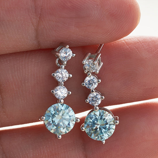 Luxurious Silver Dangle Earrings