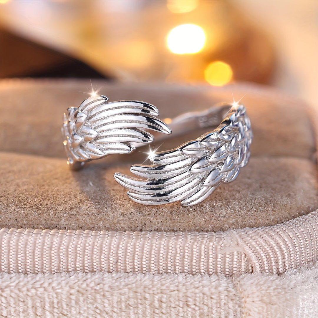 Unique Angel Wing Open Ring