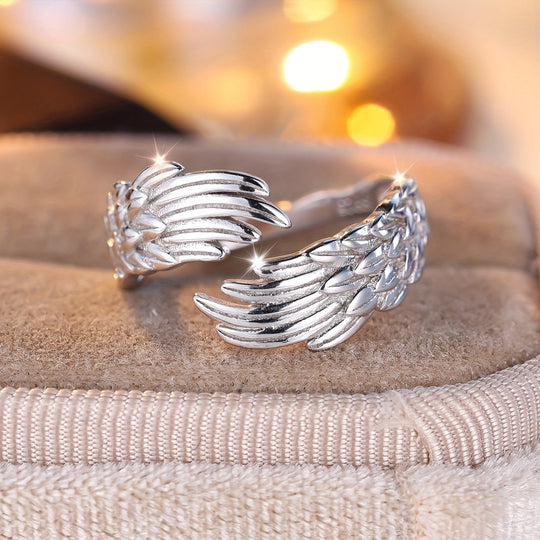 Unique Angel Wing Open Ring