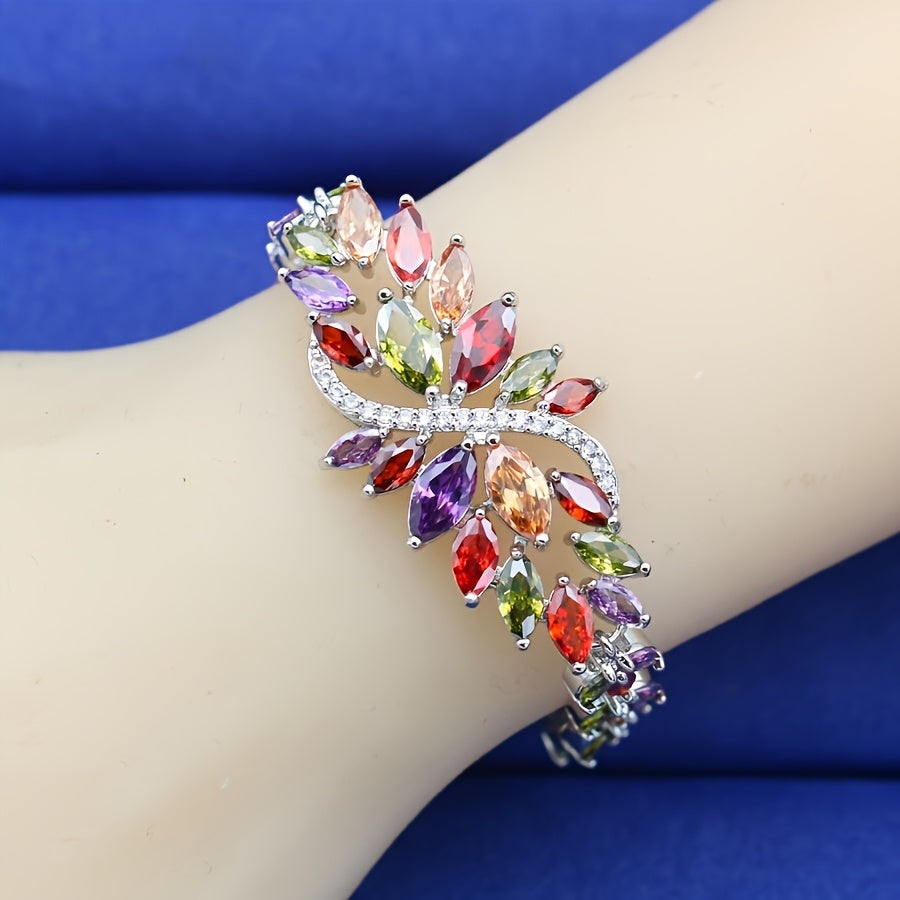 Elegant Multicolor Zirconia Bracelet