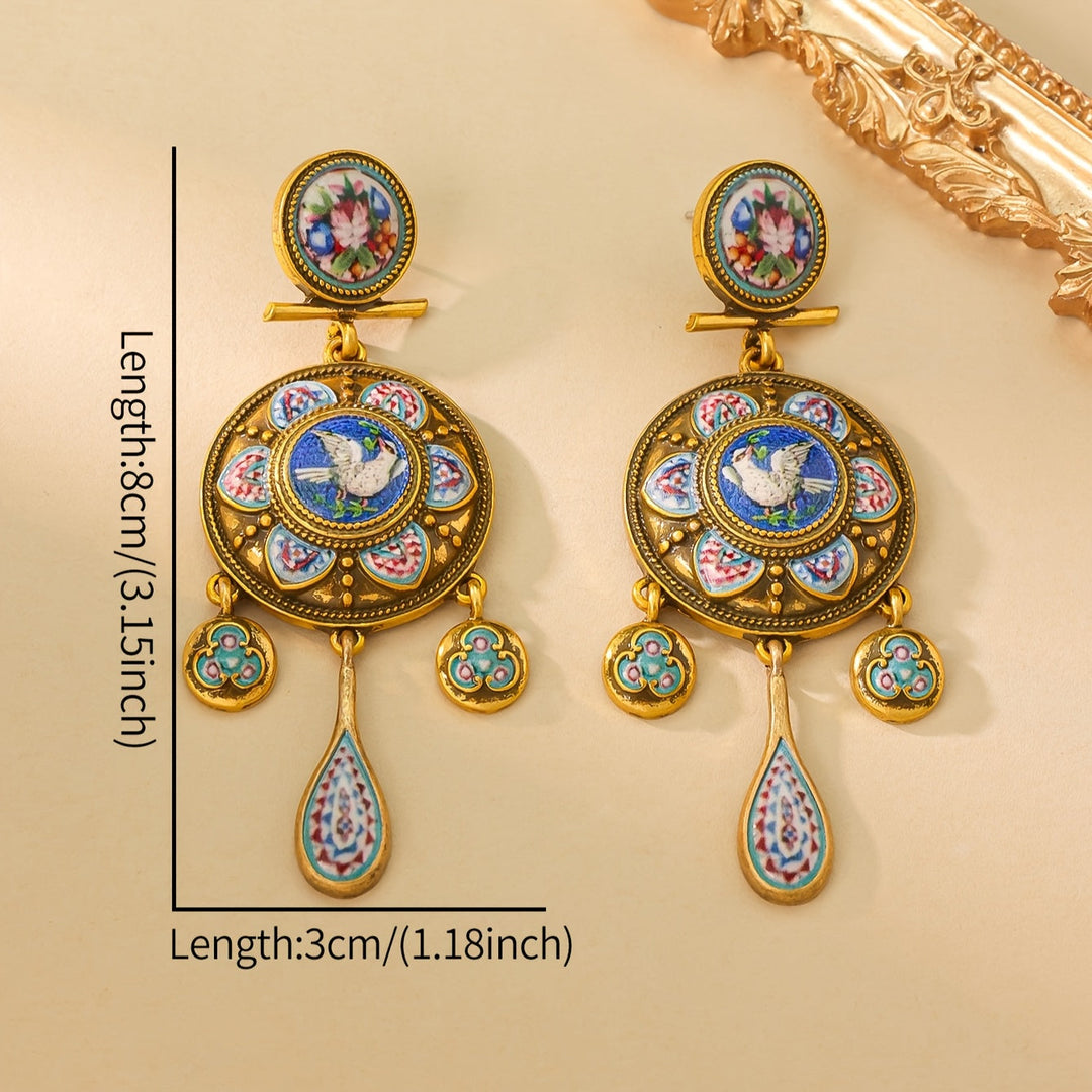 Colorful Modern Flower Earrings