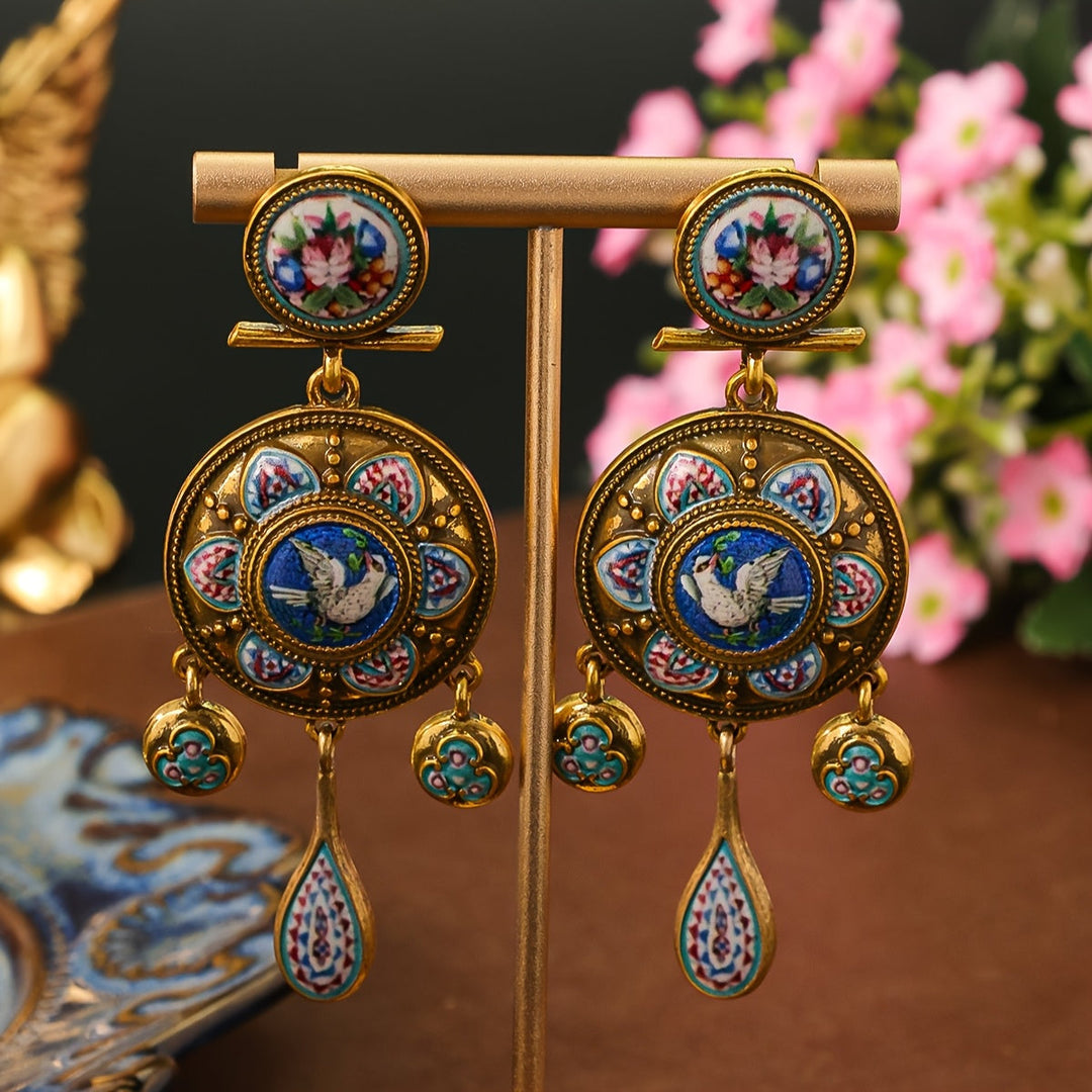 Colorful Modern Flower Earrings
