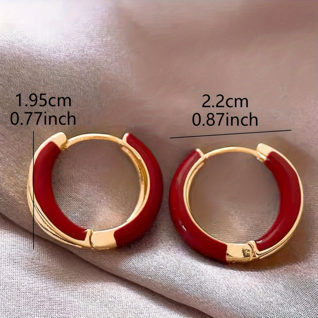 Sleek Elegant Circle Hoop Earrings