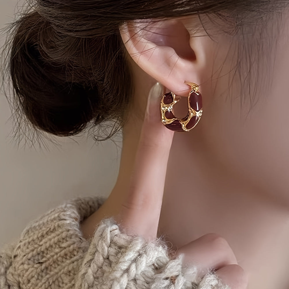 Sleek Elegant Style Hoop Earrings