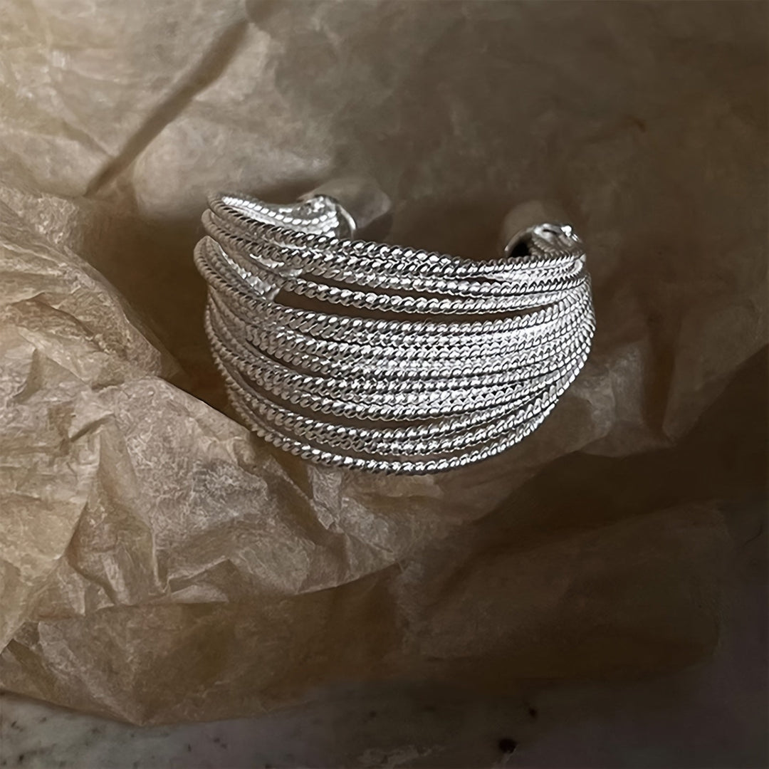 Chic Adjustable Multi-Band Open Ring