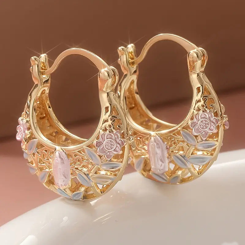 Trendy Boho KC Golden Hoop Earrings