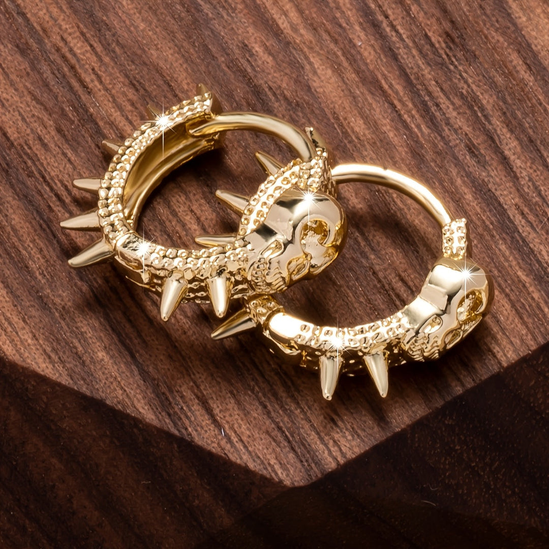 Classic Elegant Skull Hoop Earrings