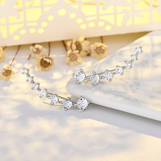 Stylish Seven Stone Design Earrings