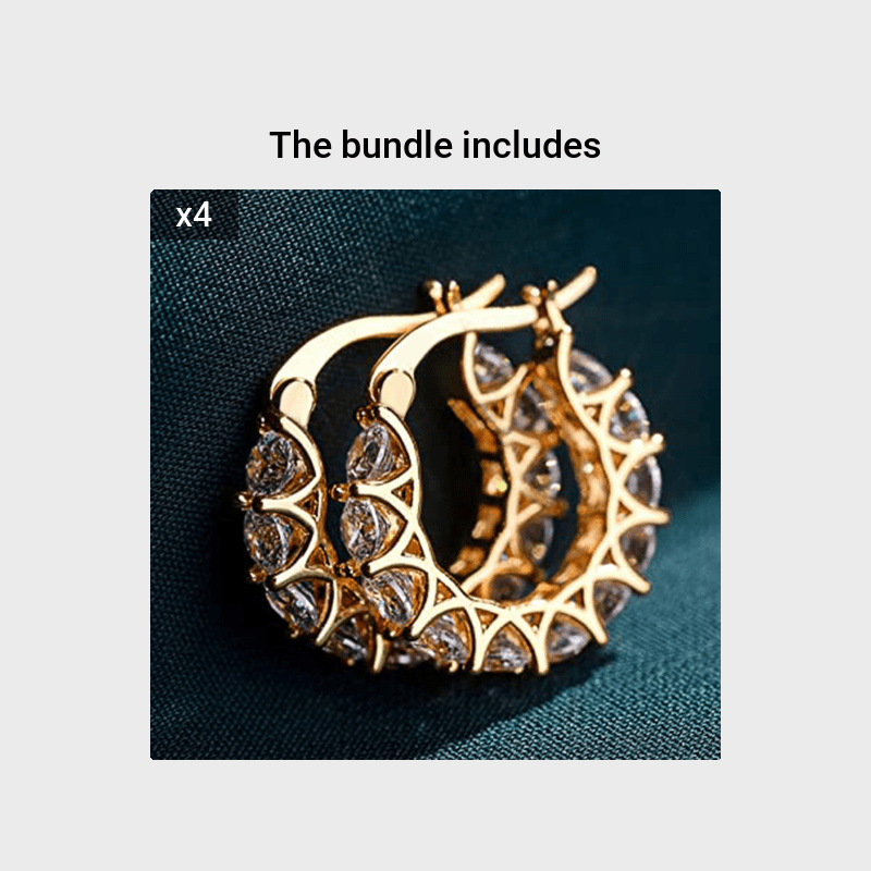 Stylish Zirconia Hoop Earrings
