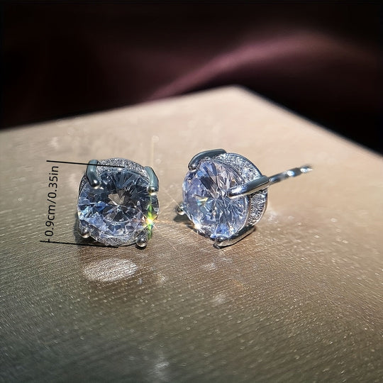 Elegant Silver Stud Earrings