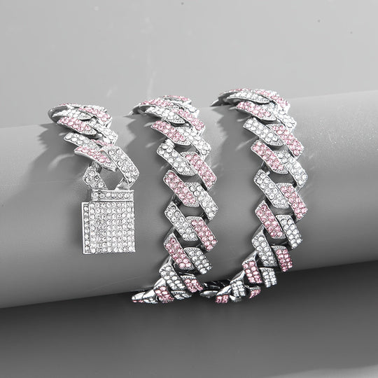 Elegant Cuban Chain Necklace Set